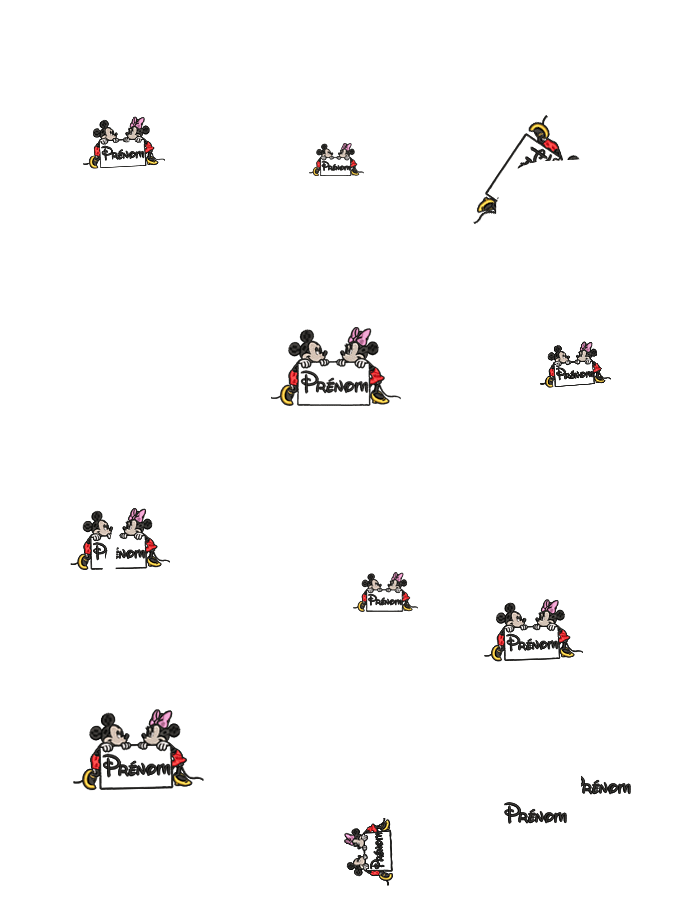 design enfant personnalisé mini et mickey Coffret Enfant Pop Max  premium personnalisé brodé avec design mini et mickey mignons brodé 12 articles