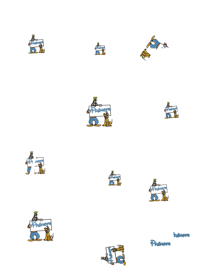 design enfant personnalisé pluto et dingo