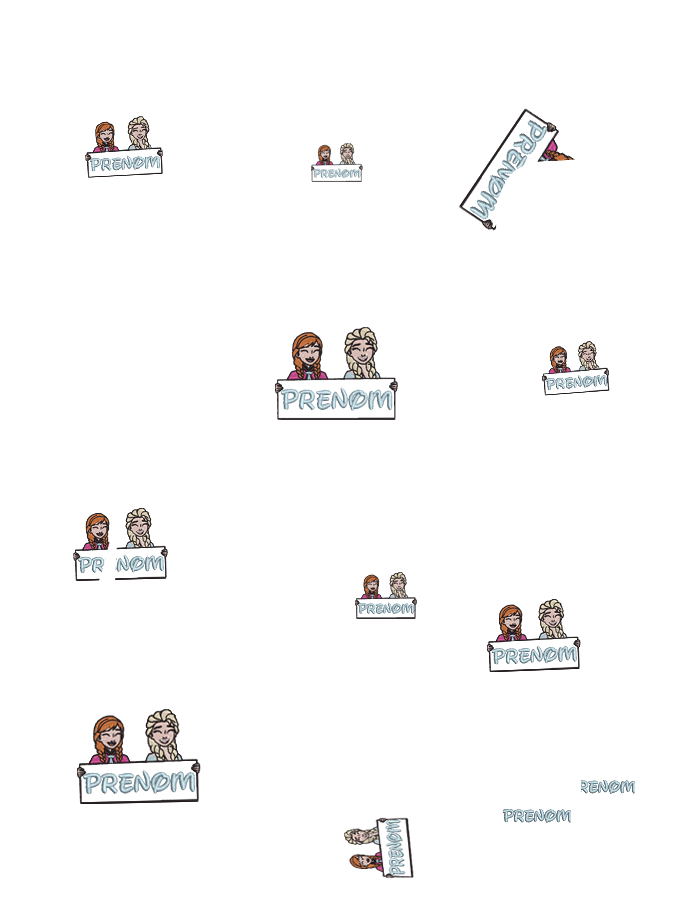 design enfant personnalisé reine des neigeCoffret Enfant Pop Max  premium personnalisé brodé avec design reine des neige anna&elsa mignons brodé 12 articles