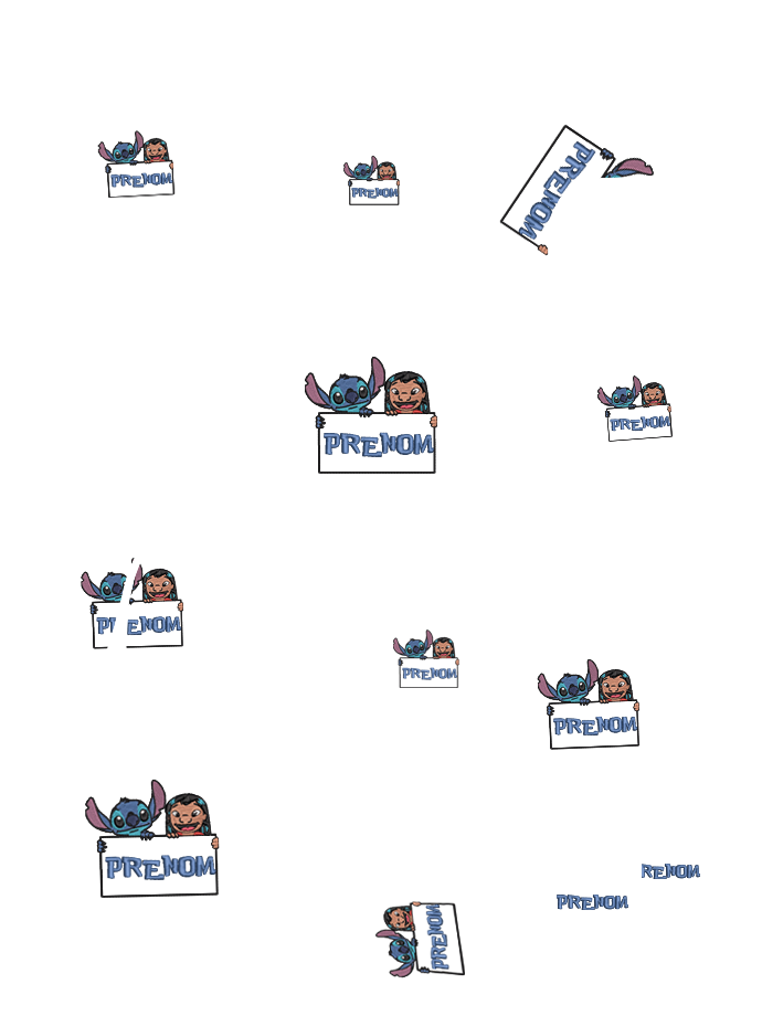 dessin enfant personnalisé stitch et lilo Coffret Enfant Pop Max  premium personnalisé brodé avec design stitch et lilo mignons brodé 12