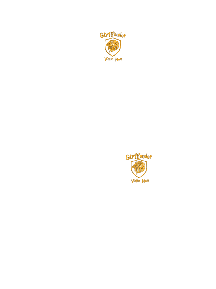 enseuble enfant fr gyffondor jaune or